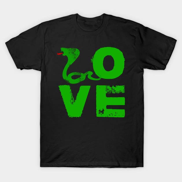 Snake Love T-Shirt by Imutobi